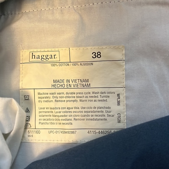 Haggar flat front mens shorts blue - Picture 2 of 6
